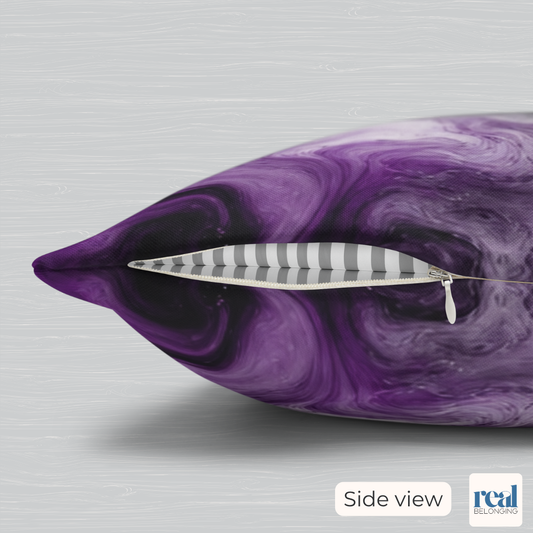 Asexual Watercolor Marble Swirl Throw Pillowcase