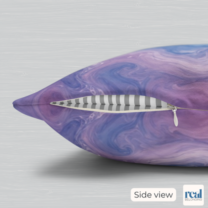 Bigender Watercolor Marble Swirl Throw Pillowcase
