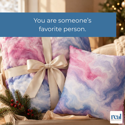 Bigender Watercolor Marble Swirl Throw Pillowcase