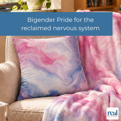 Bigender Watercolor Marble Swirl Throw Pillowcase