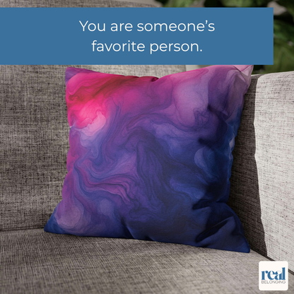 Bisexual Watercolor Marble Swirl Throw Pillowcase
