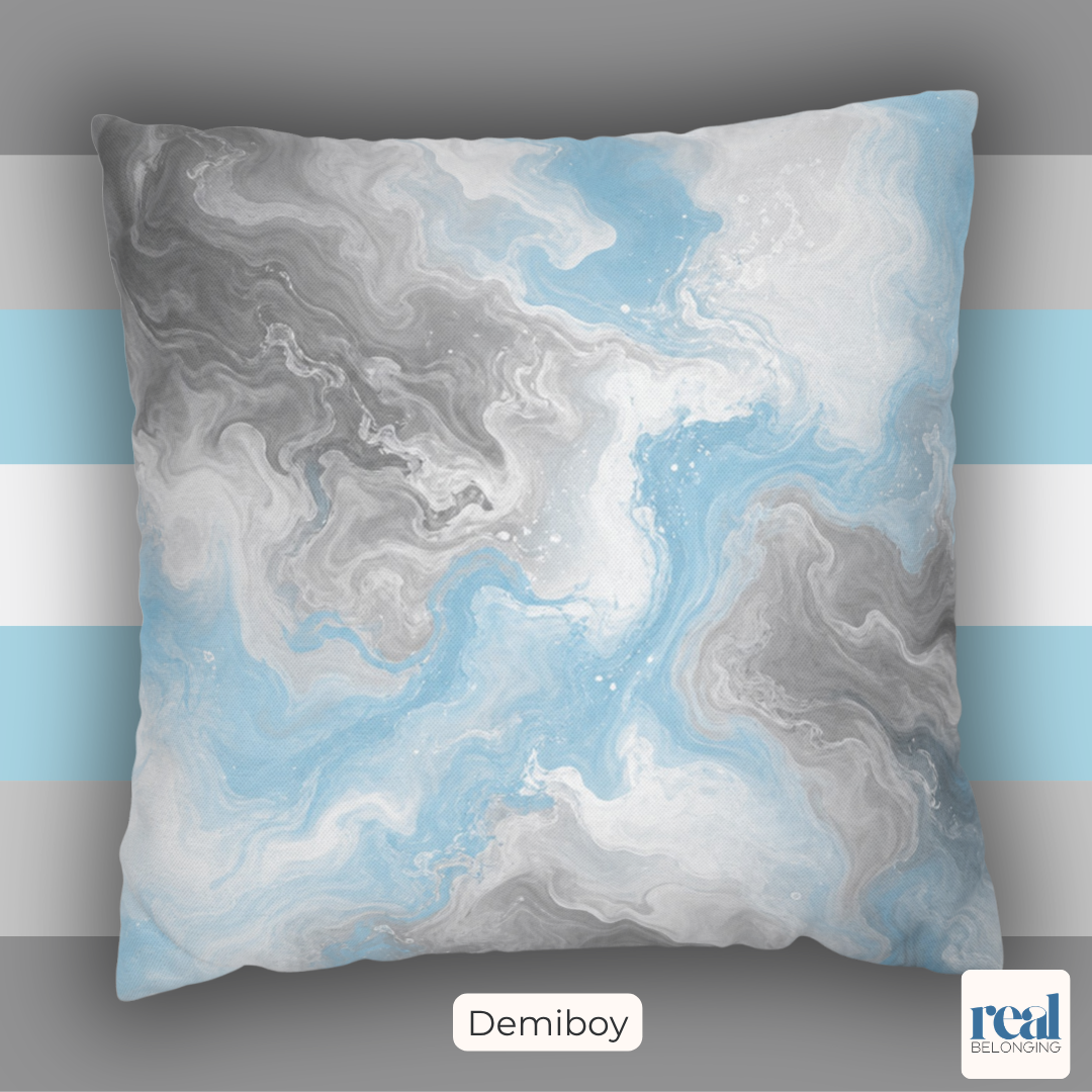Demiboy Watercolor Marble Swirl Throw Pillowcase