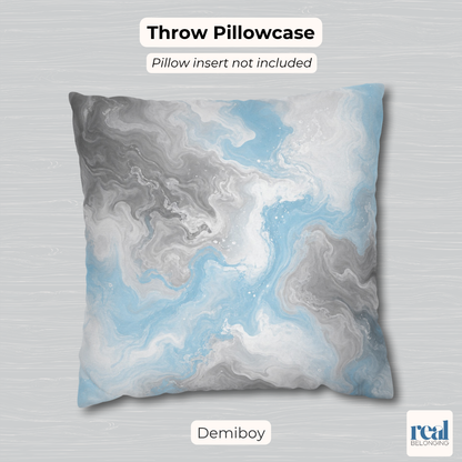 Demiboy Watercolor Marble Swirl Throw Pillowcase