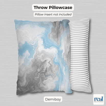 Demiboy Watercolor Marble Swirl Throw Pillowcase
