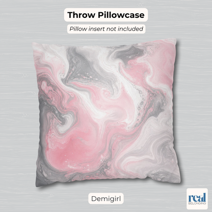 Demigirl Watercolor Marble Swirl Throw Pillowcase