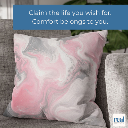 Demigirl Watercolor Marble Swirl Throw Pillowcase
