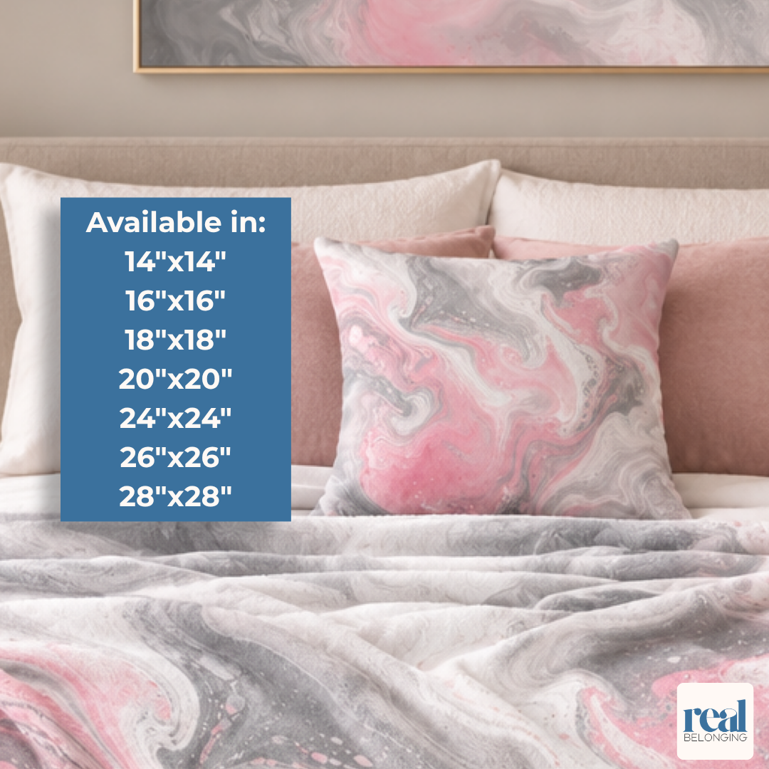 Demigirl Watercolor Marble Swirl Throw Pillowcase