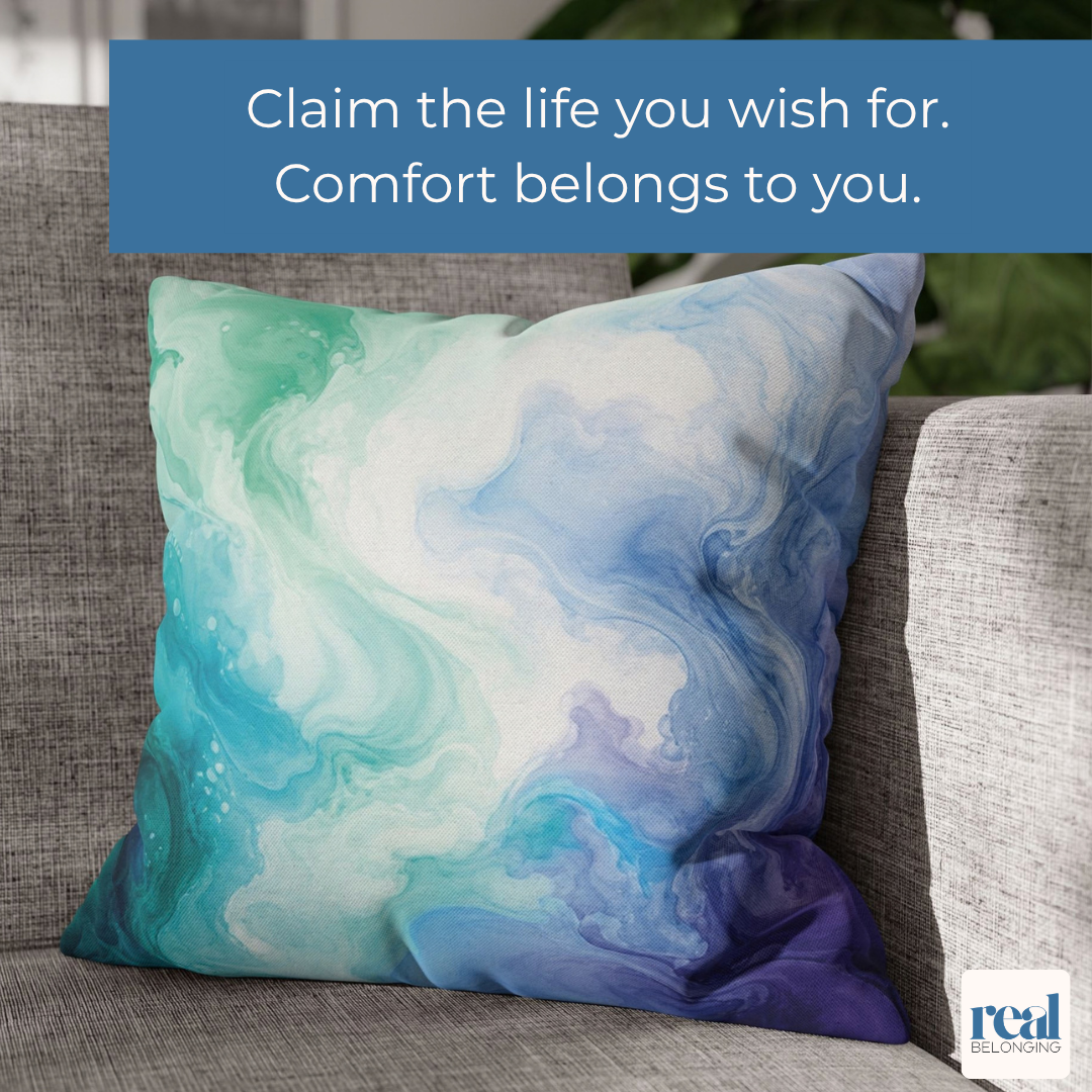 Gay (Men Who Love Men) Watercolor Marble Swirl Throw Pillowcase