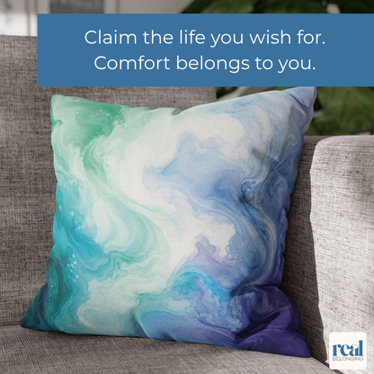 Gay (Men Who Love Men) Watercolor Marble Swirl Throw Pillowcase