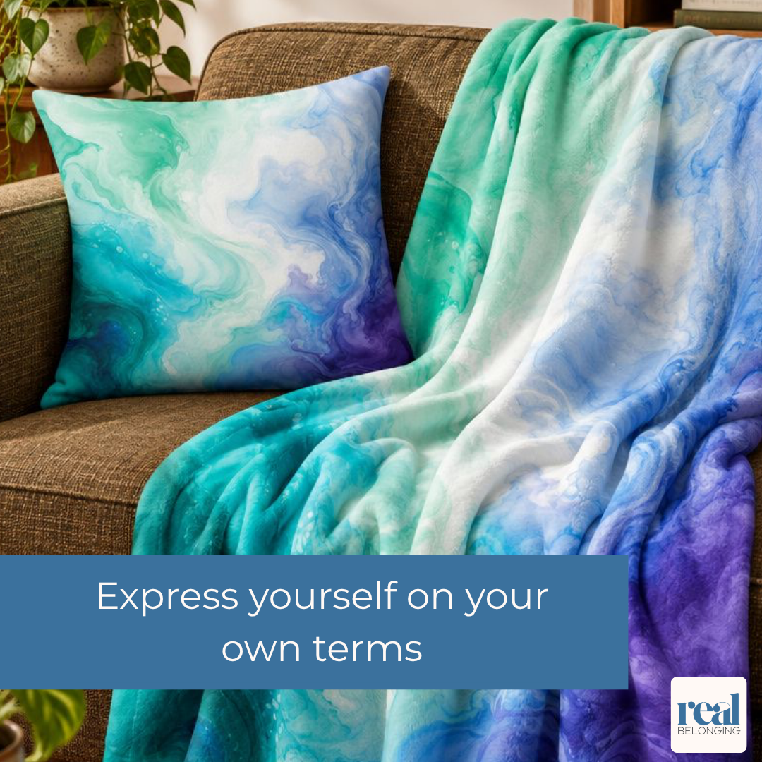 Gay (Men Who Love Men) Watercolor Marble Swirl Throw Pillowcase