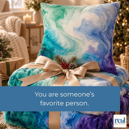 Gay (Men Who Love Men) Watercolor Marble Swirl Throw Pillowcase