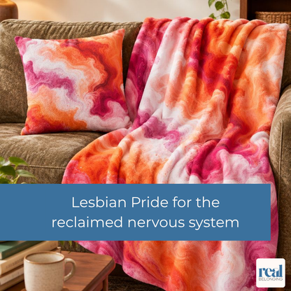 Lesbian Watercolor Marble Swirl Throw Pillowcase