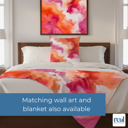 Lesbian Watercolor Marble Swirl Throw Pillowcase