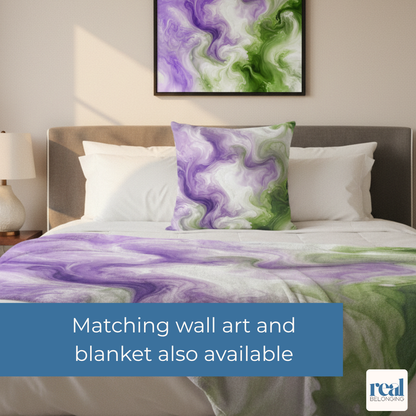 Genderqueer Watercolor Marble Swirl Throw Pillowcase