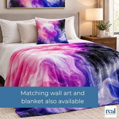 Genderfluid Watercolor Marble Swirl Throw Pillowcase