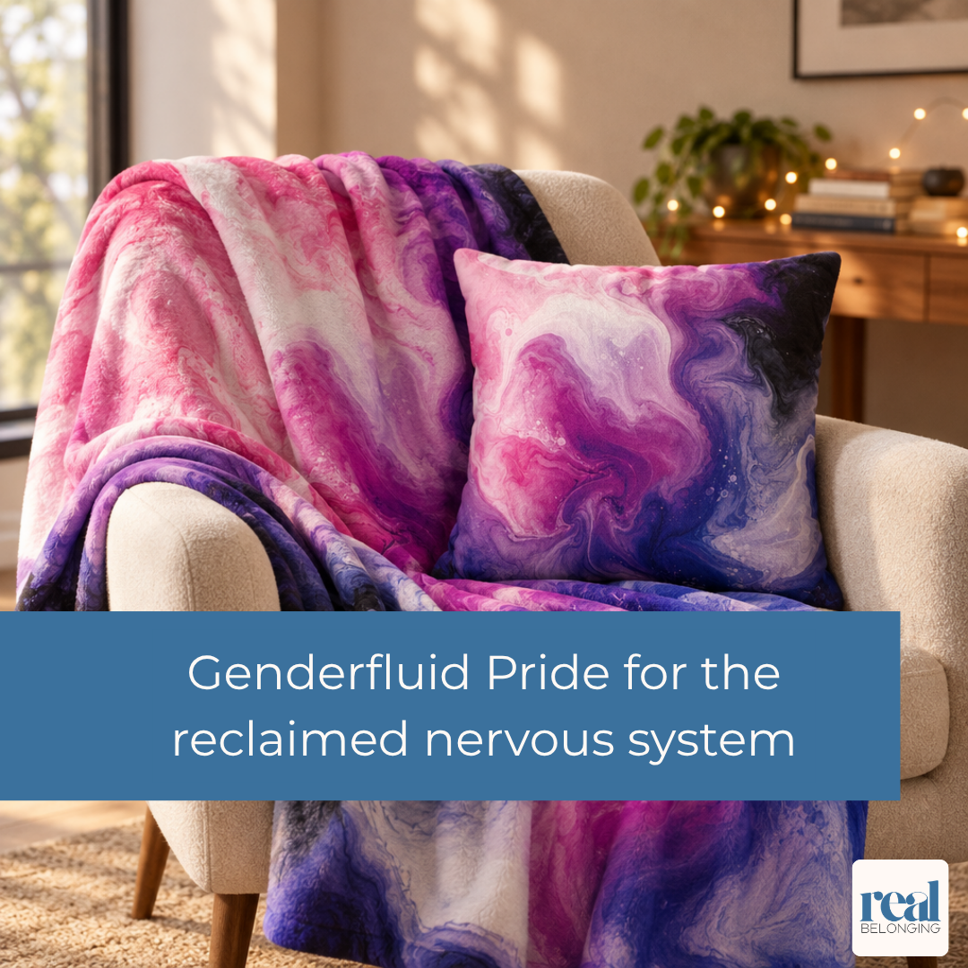 Genderfluid Watercolor Marble Swirl Throw Pillowcase
