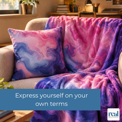 Omnisexual Watercolor Marble Swirl Throw Pillowcase