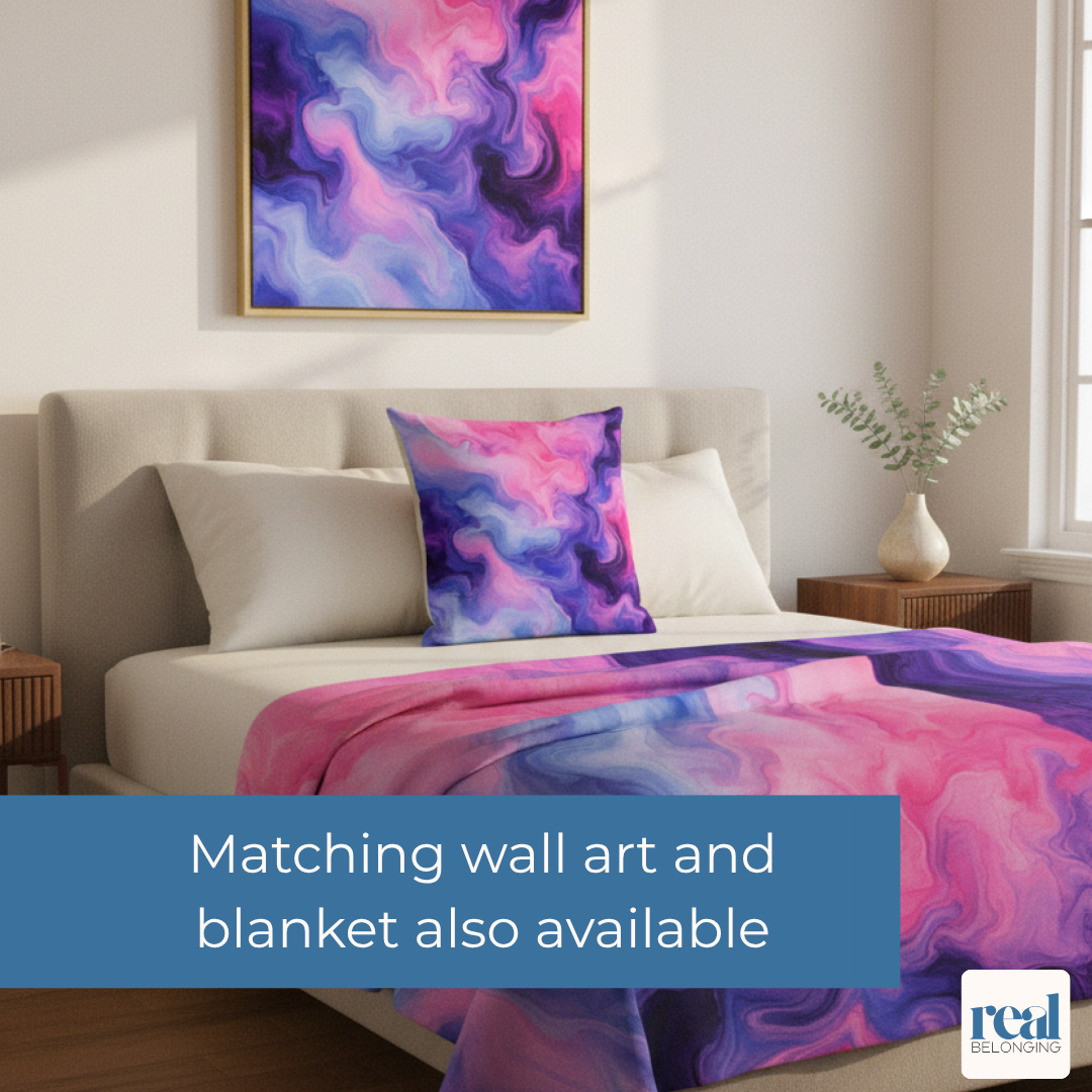 Omnisexual Watercolor Marble Swirl Throw Pillowcase