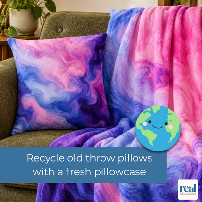 Omnisexual Watercolor Marble Swirl Throw Pillowcase