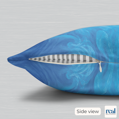 Pansexual Watercolor Marble Swirl Throw Pillowcase