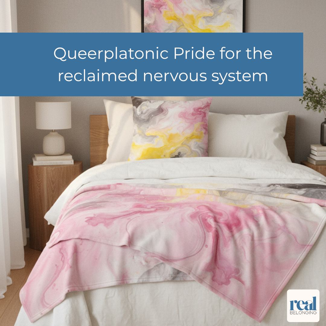 Queerplatonic Watercolor Marble Swirl Throw Pillowcase