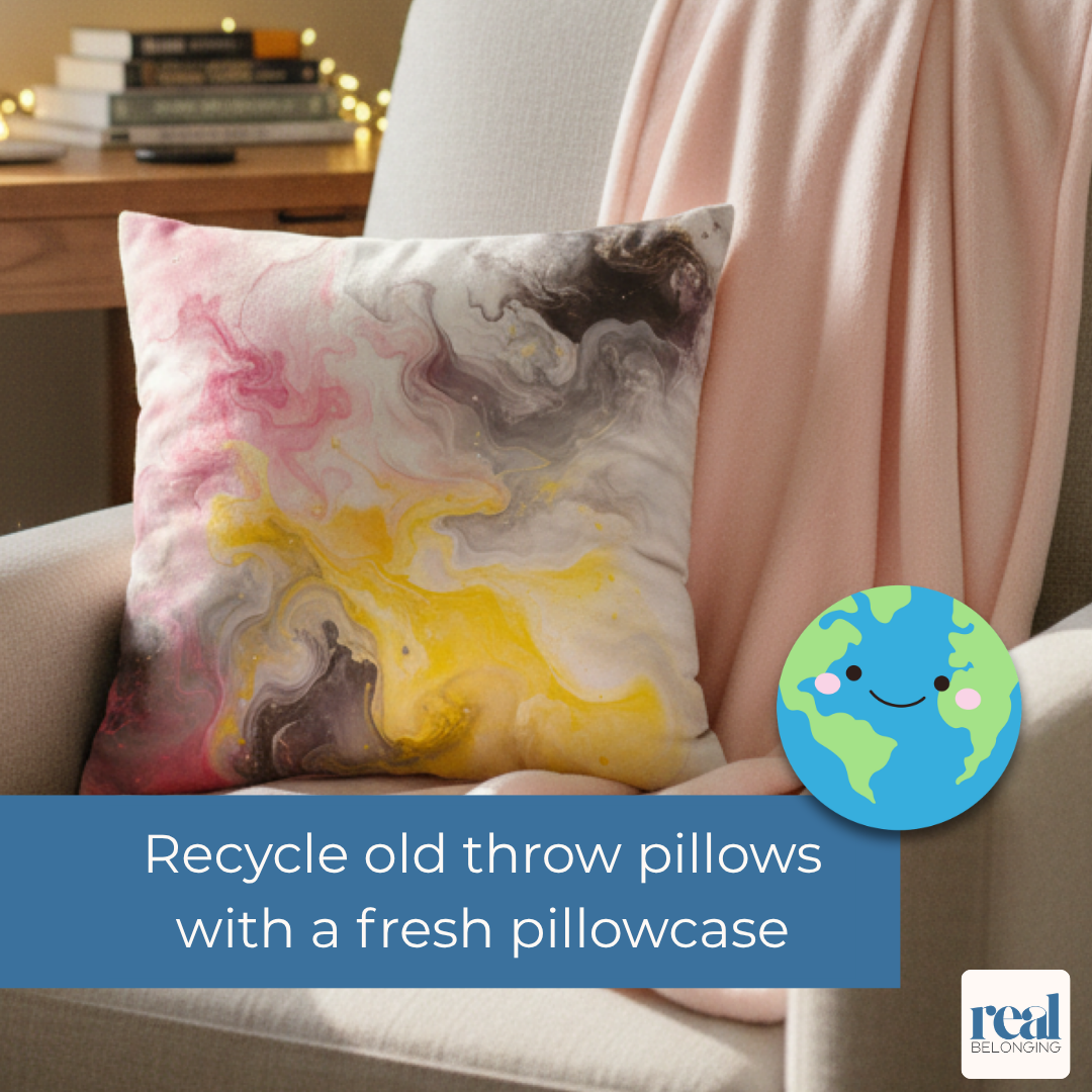 Queerplatonic Watercolor Marble Swirl Throw Pillowcase