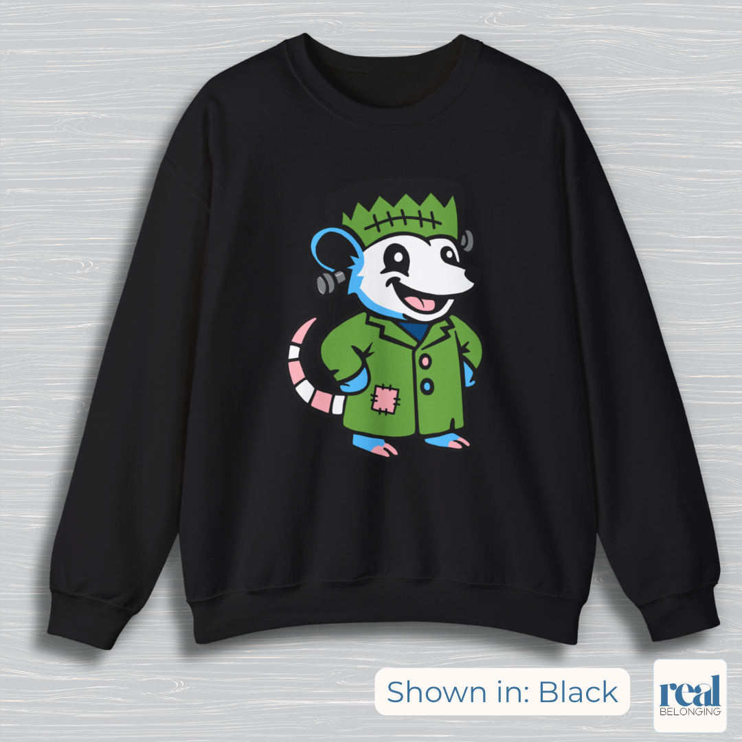 Adorable AF Transgender Frankenstein Possum Sweatshirt