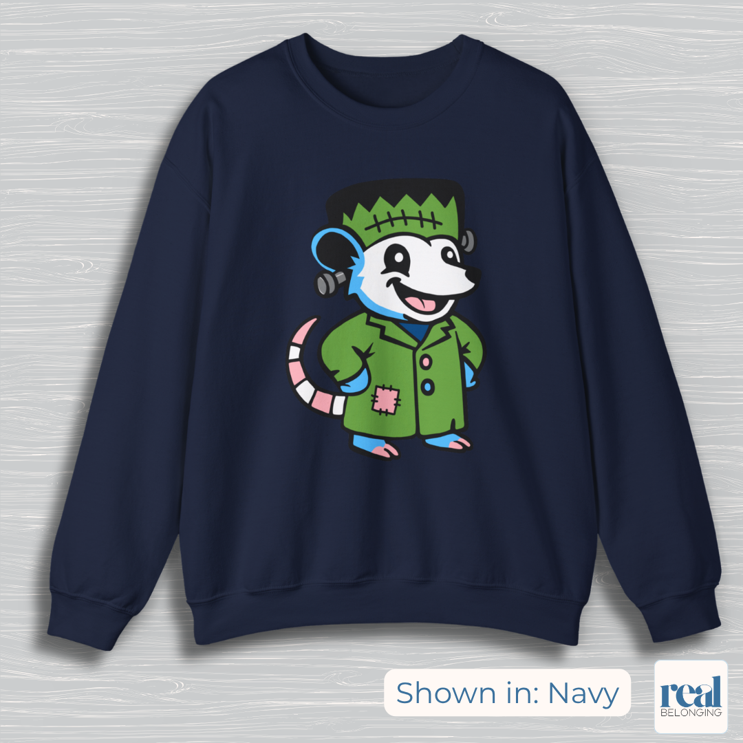 Adorable AF Transgender Frankenstein Possum Sweatshirt