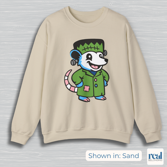 Adorable AF Transgender Frankenstein Possum Sweatshirt