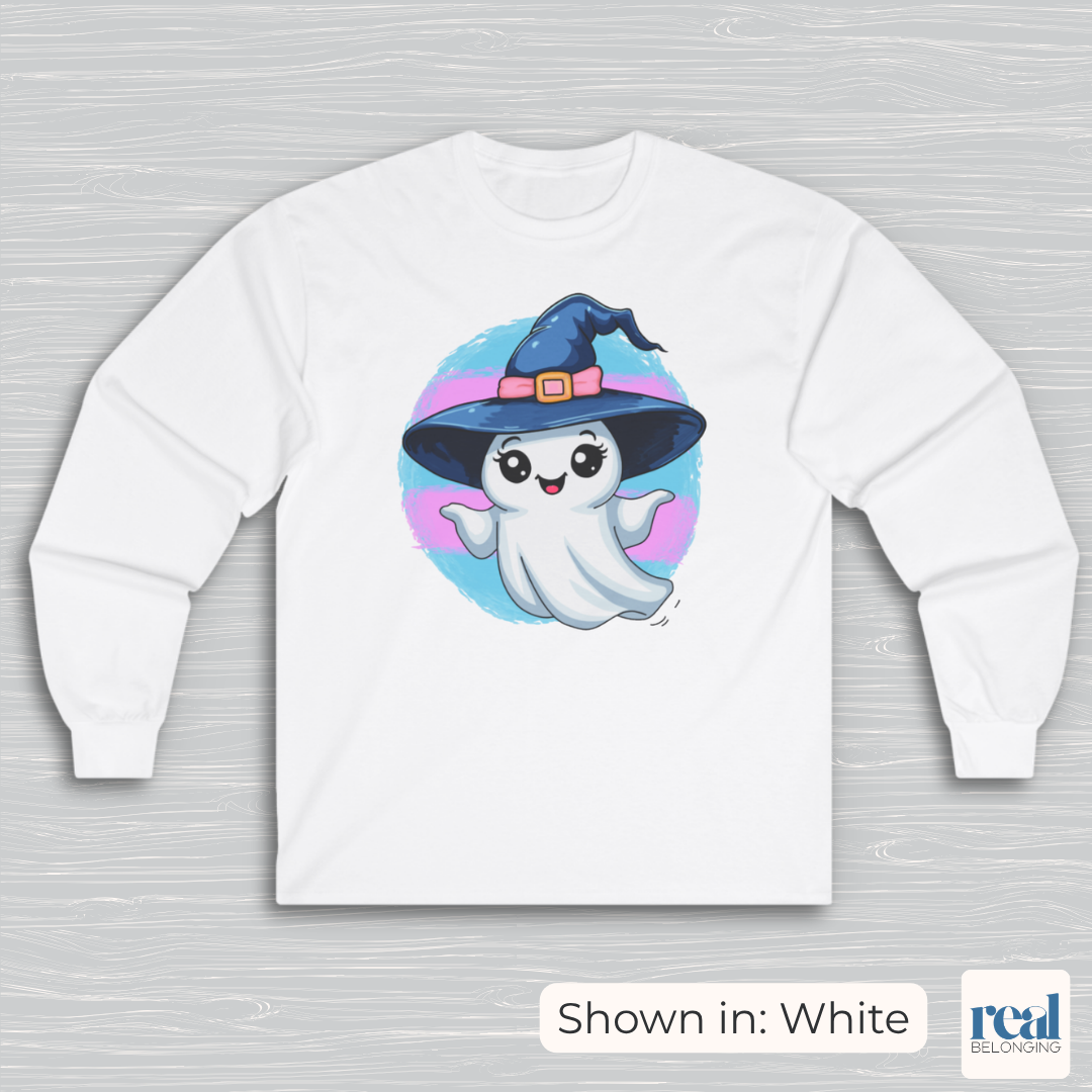 Adorable AF Witch-Ghost Trans Long Sleeve Shirt