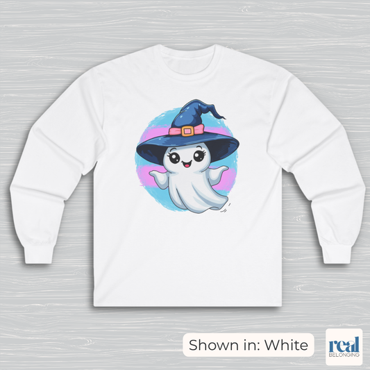 Adorable AF Witch-Ghost Trans Long Sleeve Shirt