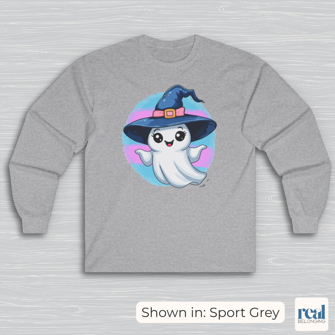 Adorable AF Witch-Ghost Trans Long Sleeve Shirt
