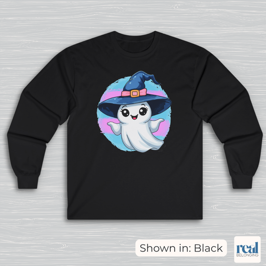 Adorable AF Witch-Ghost Trans Long Sleeve Shirt