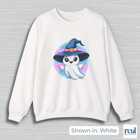 Adorable AF Witch-Ghost Trans Sweatshirt