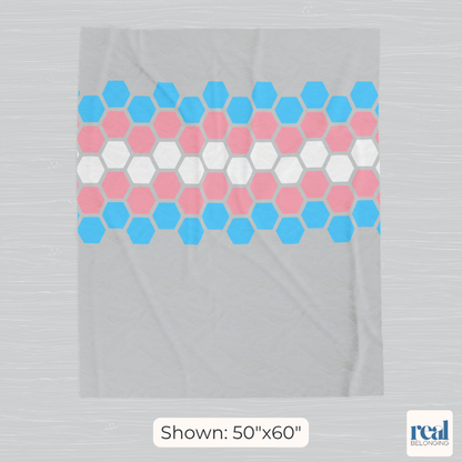 Hexagon Pride Transgender Blanket