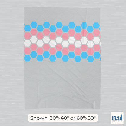 Hexagon Pride Transgender Blanket