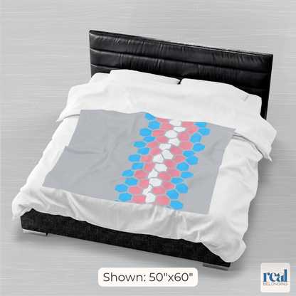 Hexagon Pride Transgender Blanket