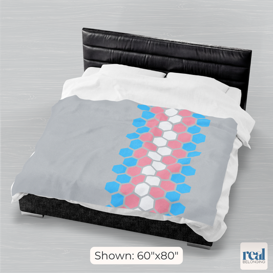 Hexagon Pride Transgender Blanket