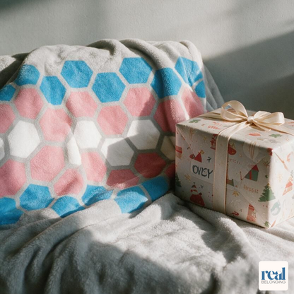 Hexagon Pride Transgender Blanket