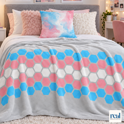 Hexagon Pride Transgender Blanket