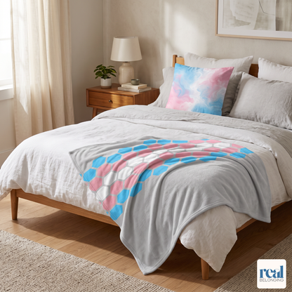Hexagon Pride Transgender Blanket