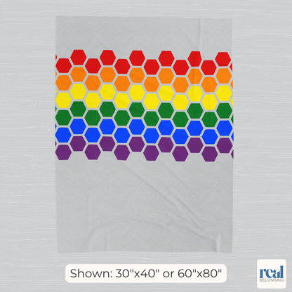 Hexagon Pride Rainbow Blanket