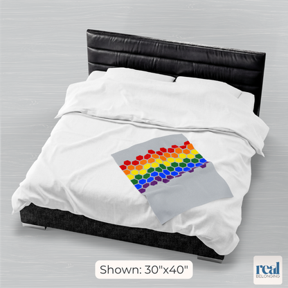 Hexagon Pride Rainbow Blanket