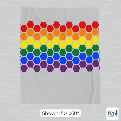 Hexagon Pride Rainbow Blanket