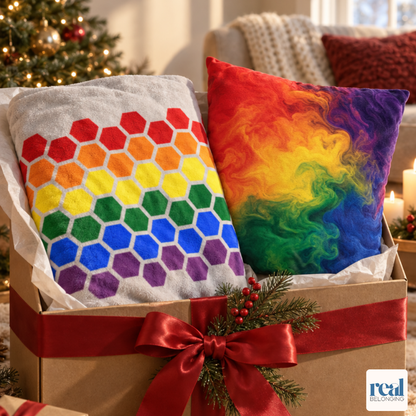 Hexagon Pride Rainbow Blanket