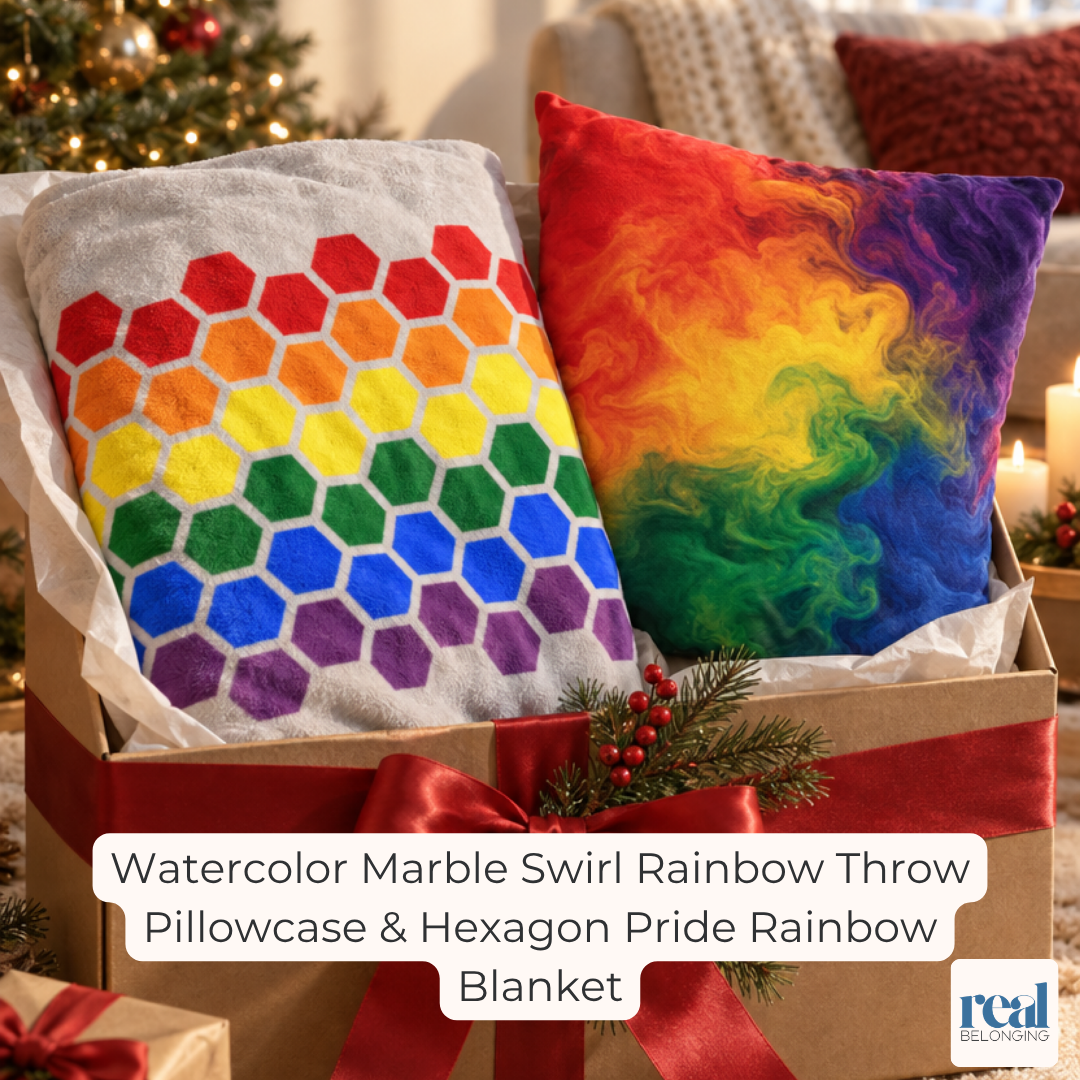 Hexagon Pride Rainbow Blanket