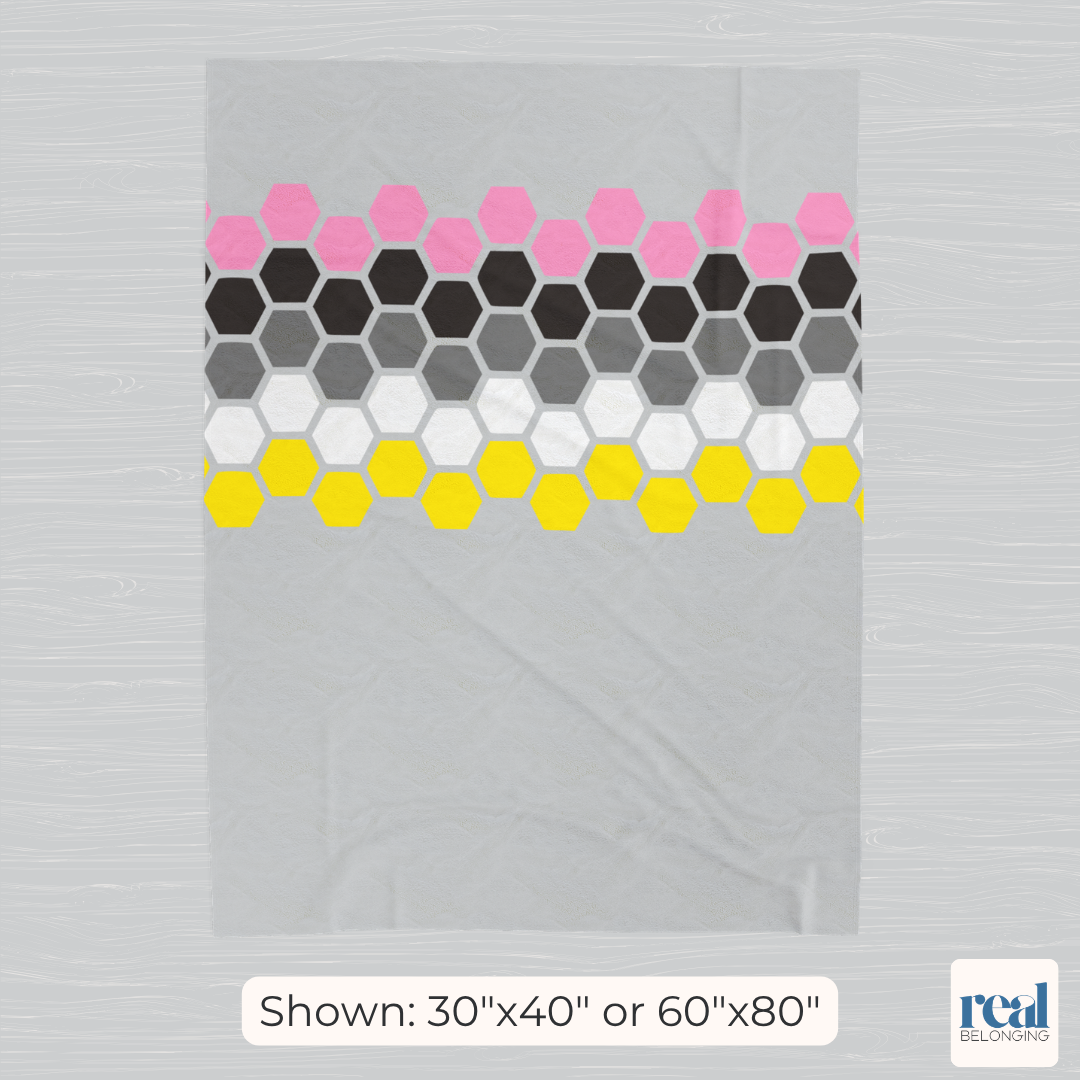 Hexagon Pride Queerplatonic Blanket