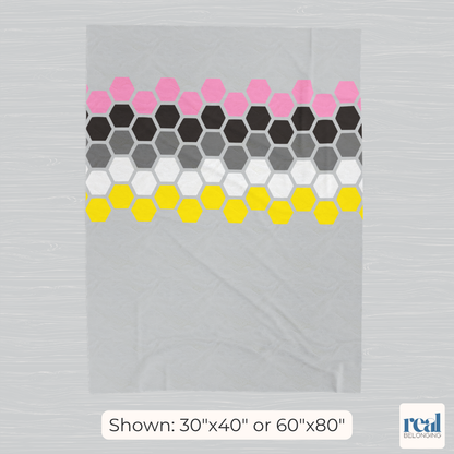 Hexagon Pride Queerplatonic Blanket