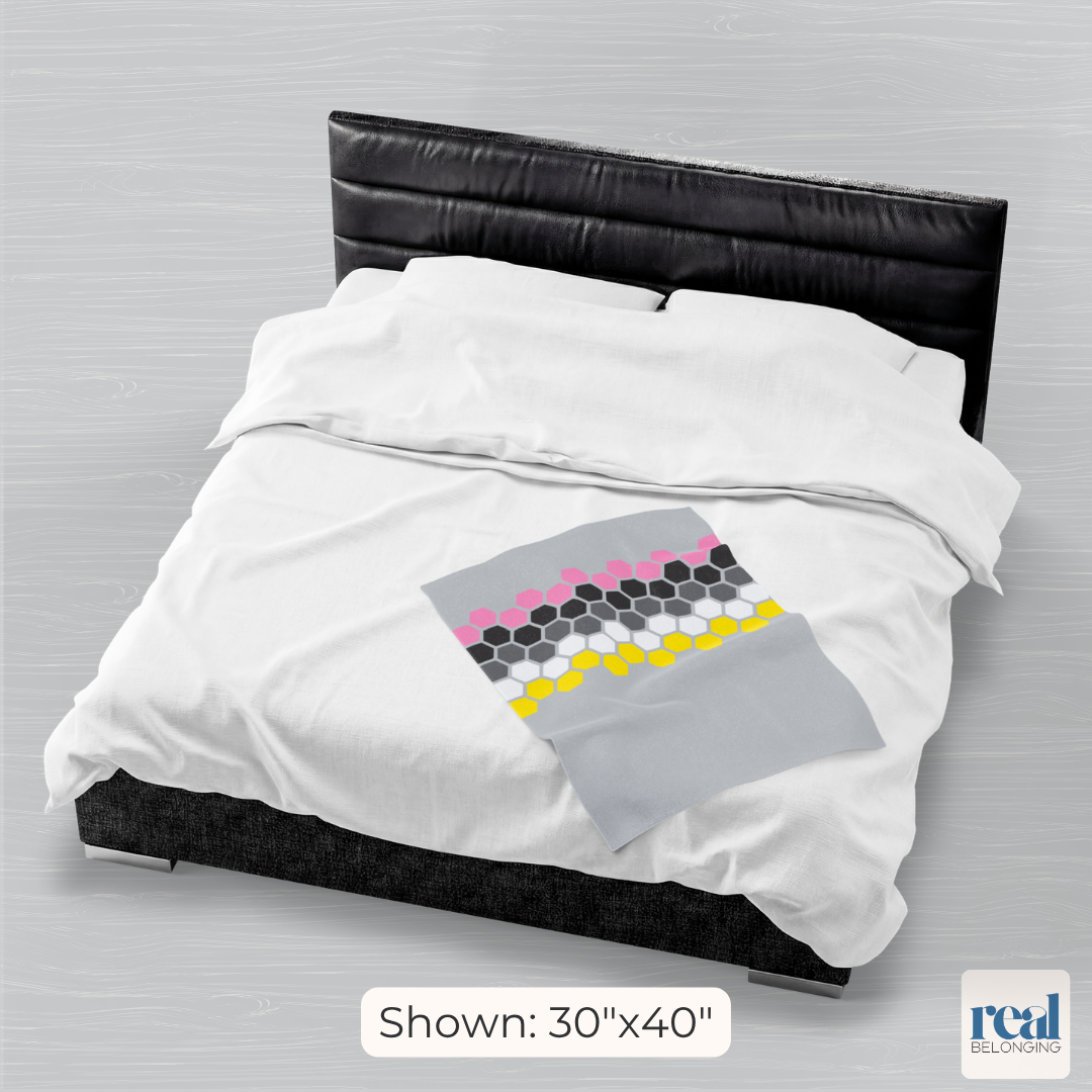 Hexagon Pride Queerplatonic Blanket