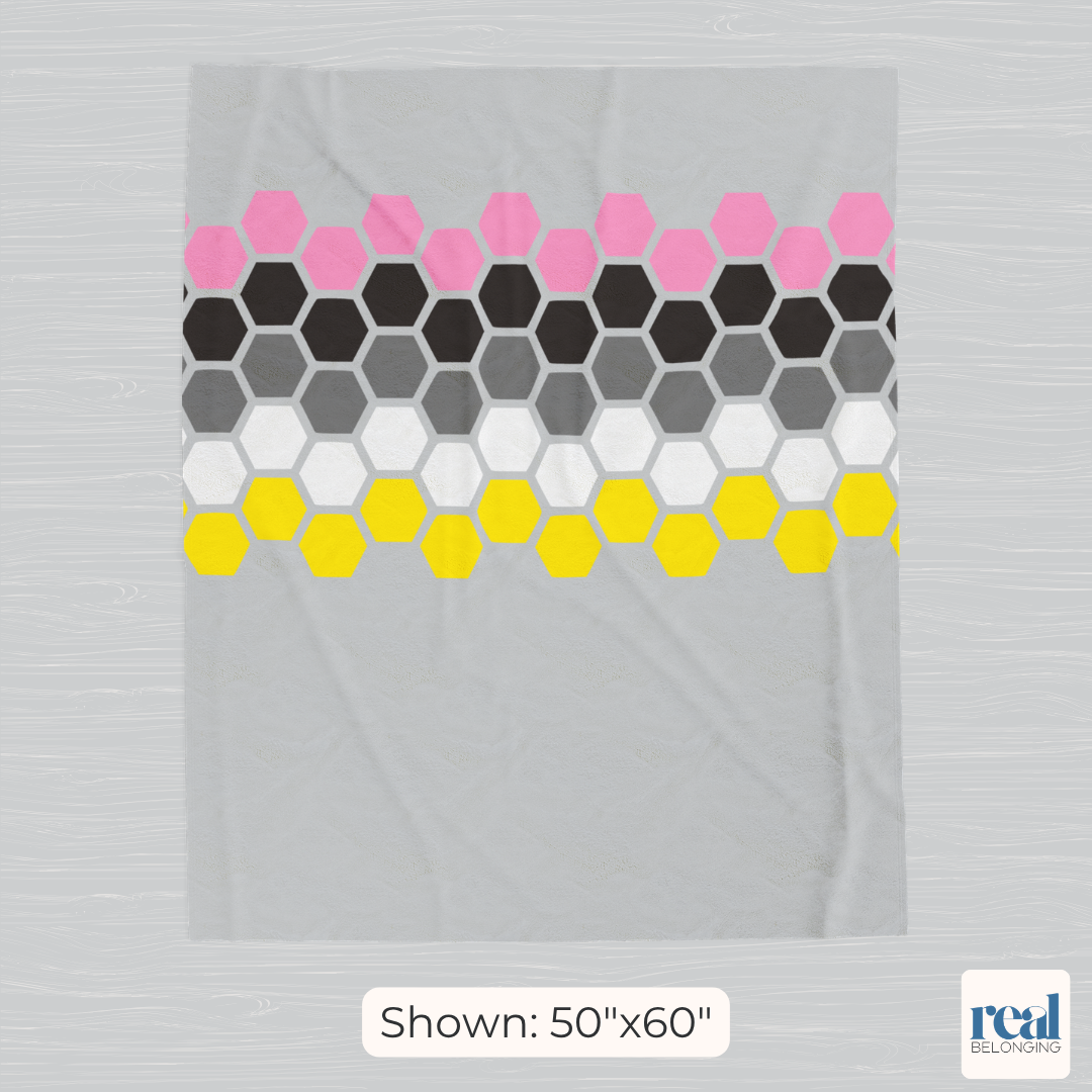 Hexagon Pride Queerplatonic Blanket